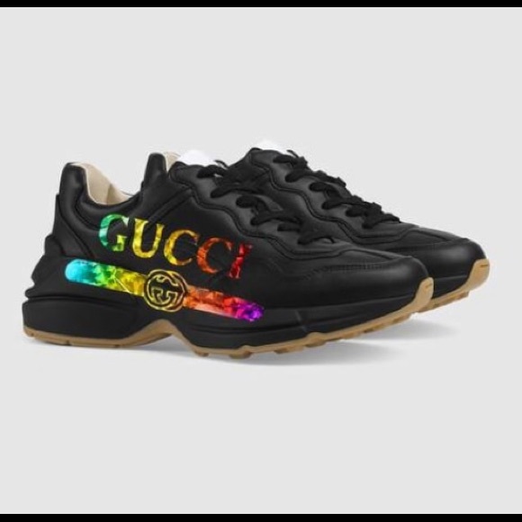 Gucci Rhyton Leather Sneaker - Picture 1 of 6